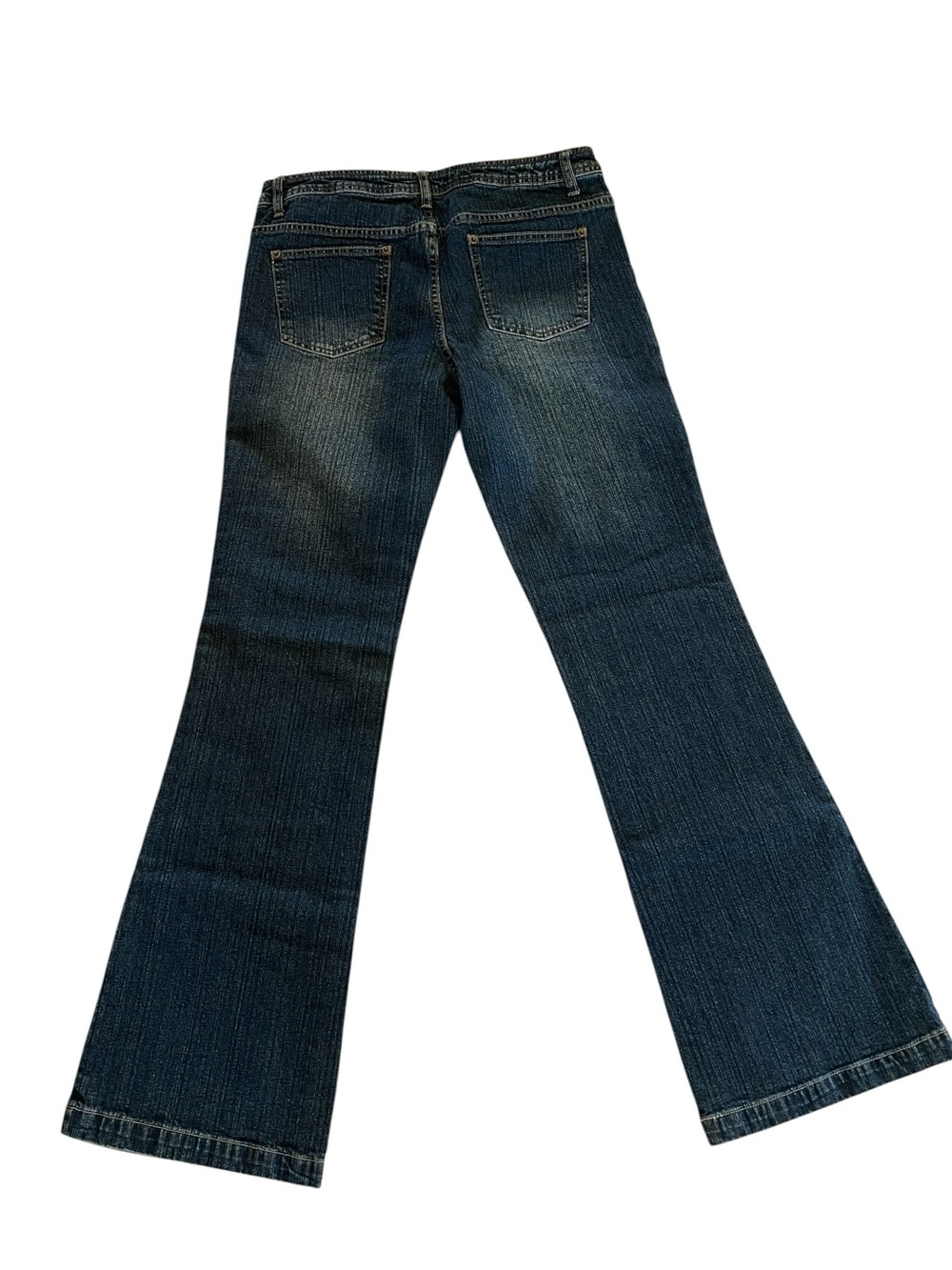 Willi Smith Embellished Flare Jeans Y2K Boho Peacock Beaded Denim 8 Festival - Picture 3 of 5